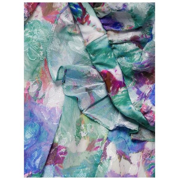 Patbo Blossom Floral Cut Out Chiffon Maxi Dress - Picture 8 of 14